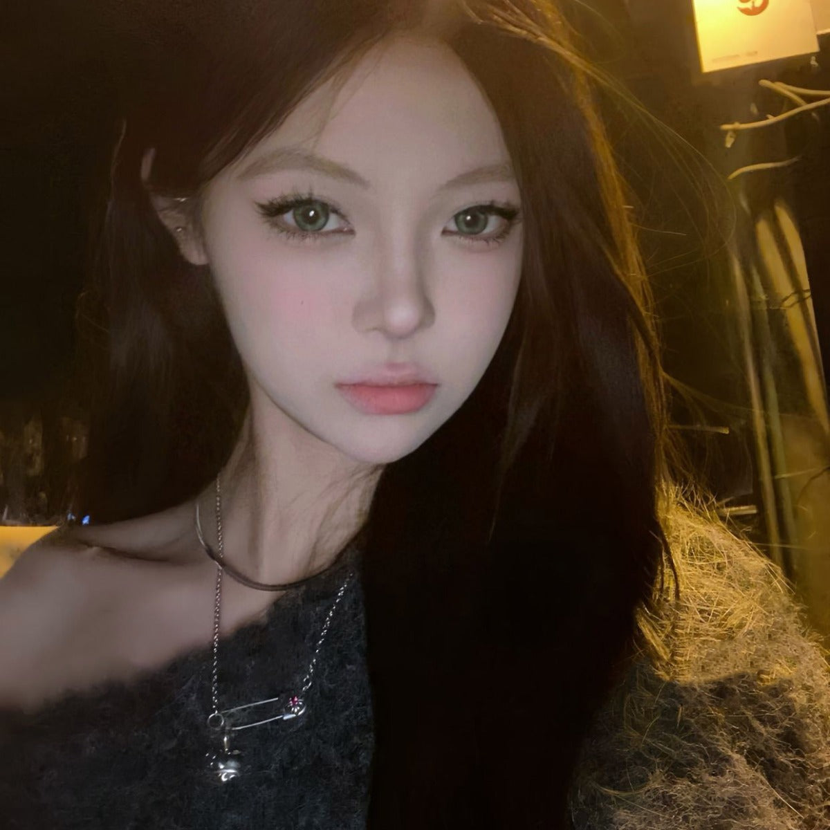 Chrome Hearts vine cute pink diamond brooch heart necklace