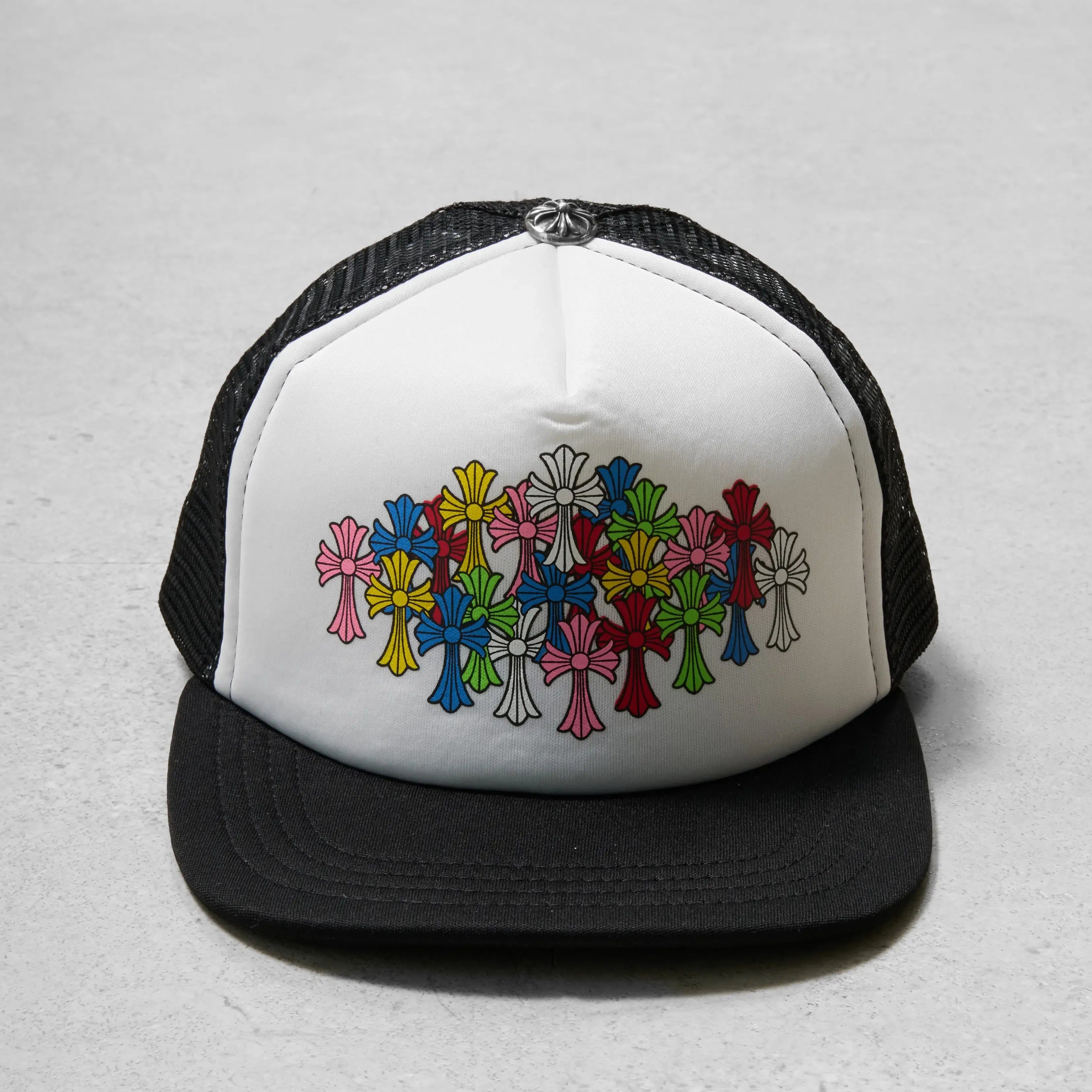 Chrome Hearts Multi Color Cemetery Cross Trucker Cap